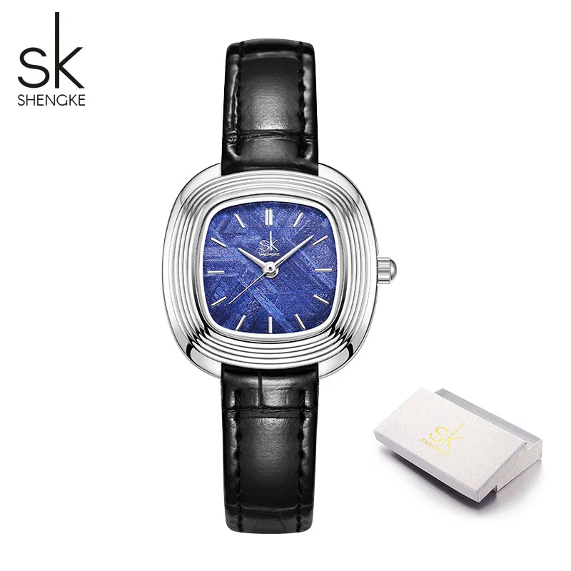 SK Women’s Quartz Watch – Fashion Square Dial, Waterproof Casual Wristwatch