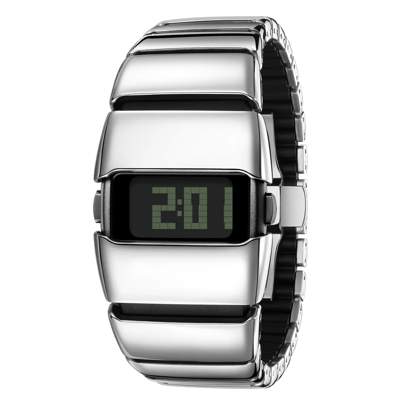 Men’s Digital Quartz Watch – Waterproof Y2K Square Face Fashion Watch with Alloy Strap