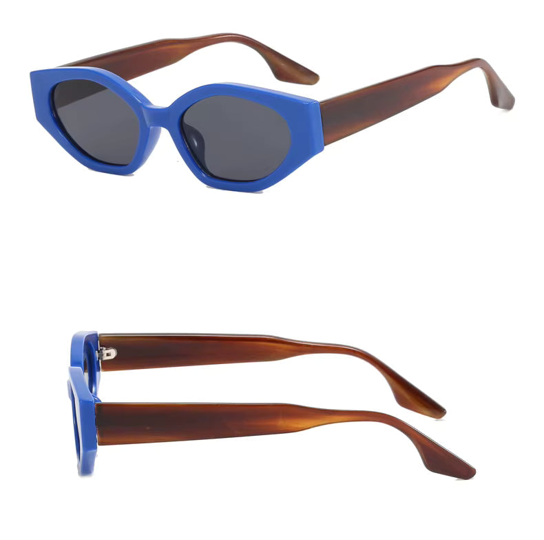 Color-Match Cat Eye Sunglasses for Women – Trendy Small Frame Fashion Shades