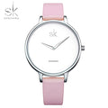SK Women’s Quartz Watch – Leather Strap Wristwatch with 3ATM Waterproof Design