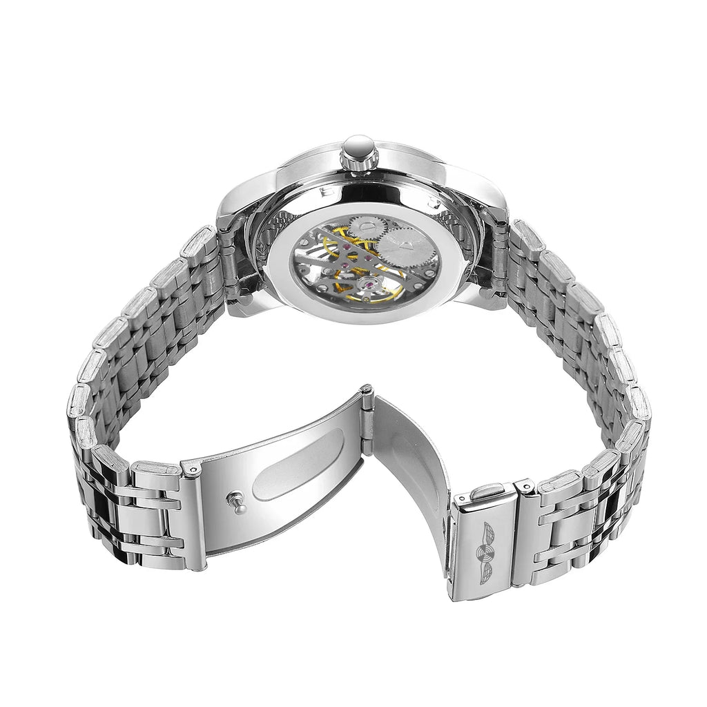 T-Winner Luxury Men’s Automatic Mechanical Watch – Stainless Steel, Water Resistant