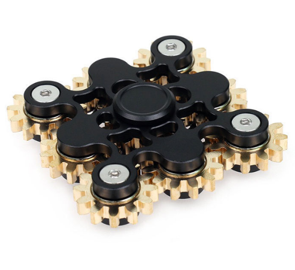 Metal Gear Fidget Spinner – Nine-Tooth Linkage EDC Toy for Stress Relief & Focus