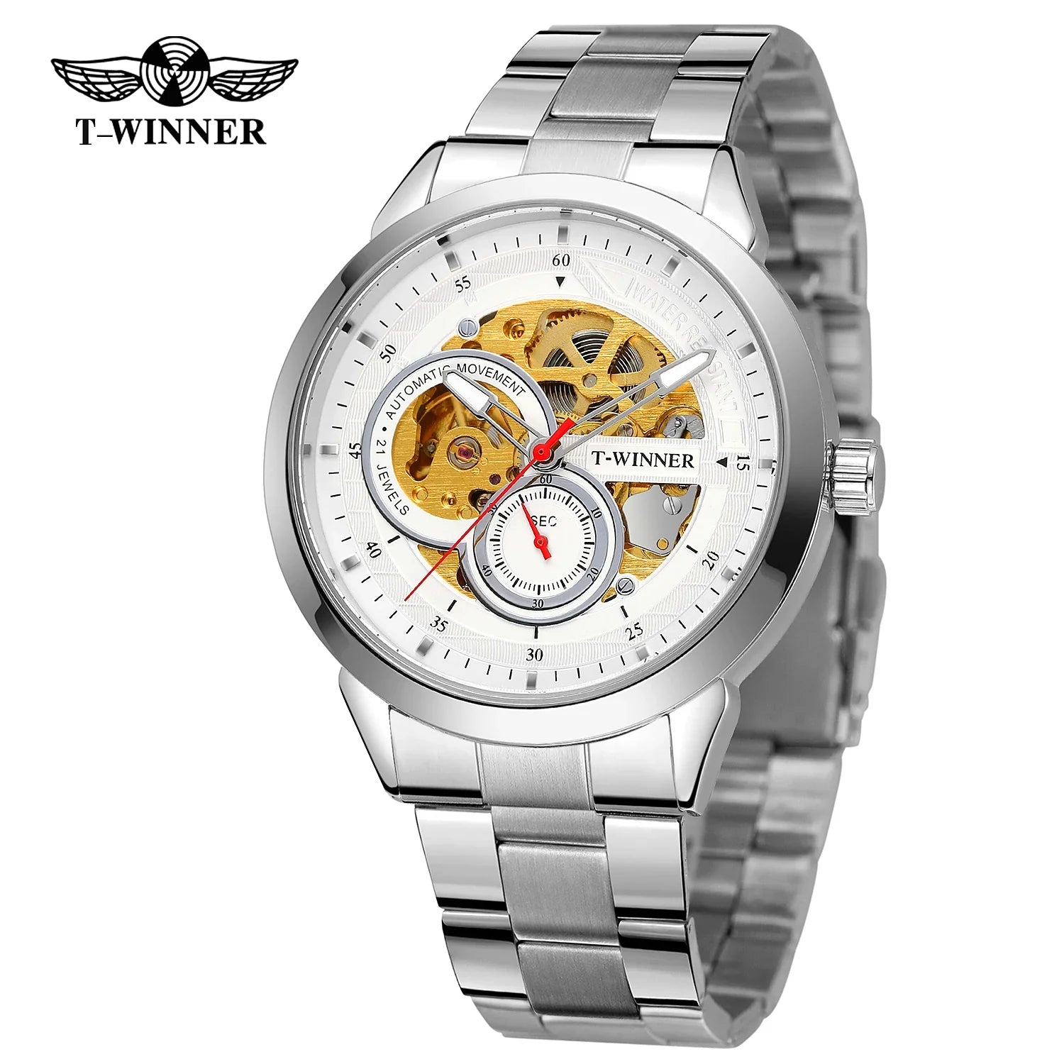 T-Winner Skeleton Automatic Mechanical Watch for Men – Luxury Timepiece