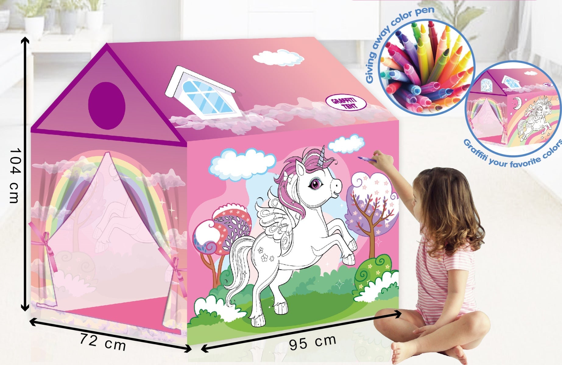 Unicorn Doodle Play Tent