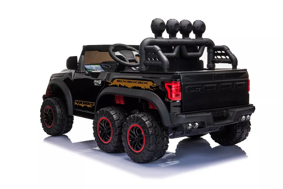 Kids 6x6 12V Battery Operated Pick Up Car Black