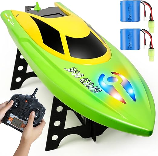 Remote Control Boat with LED Light Self Righting