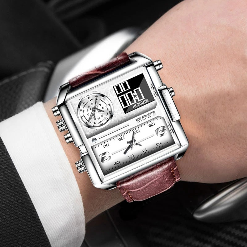 Lige Analog Digital Luxury watch for Men 8925