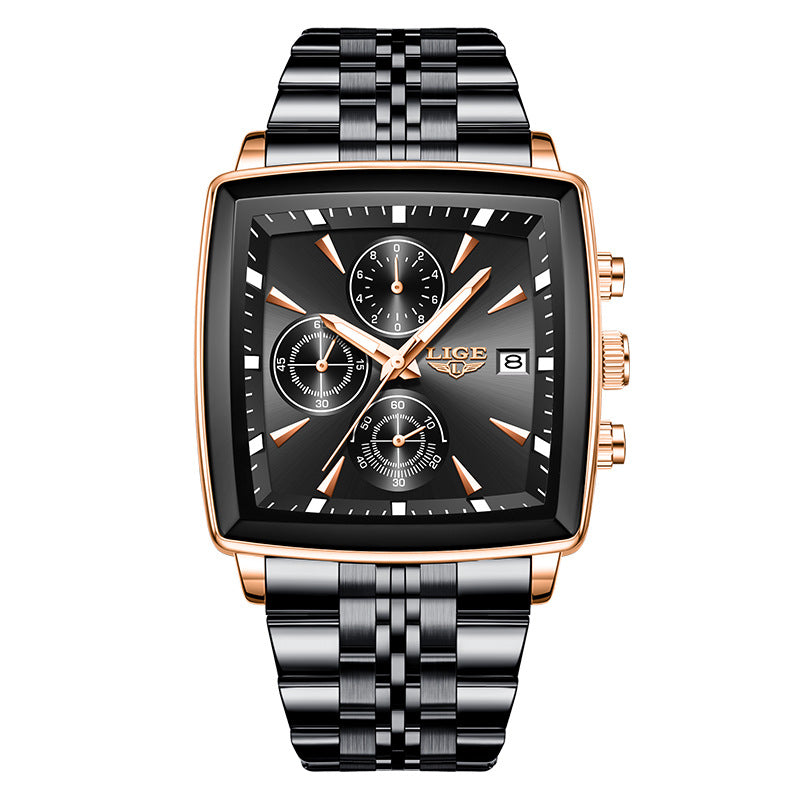 Lige LG89208 Quartz Chronograph Stainless Steel watch for Men
