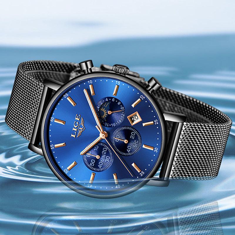 Lige Quartz Watch Analog Business Watch For Men & Women 9894