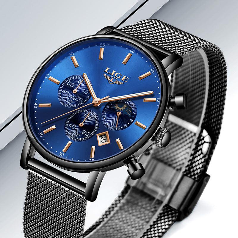 Lige Quartz Watch Analog Business Watch For Men & Women 9894