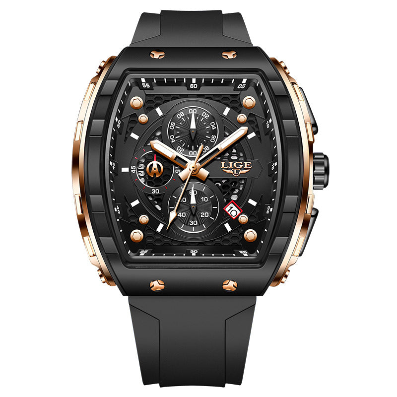 Lige Sports Multifunctional Luminous Waterproof Quartz watch for Men