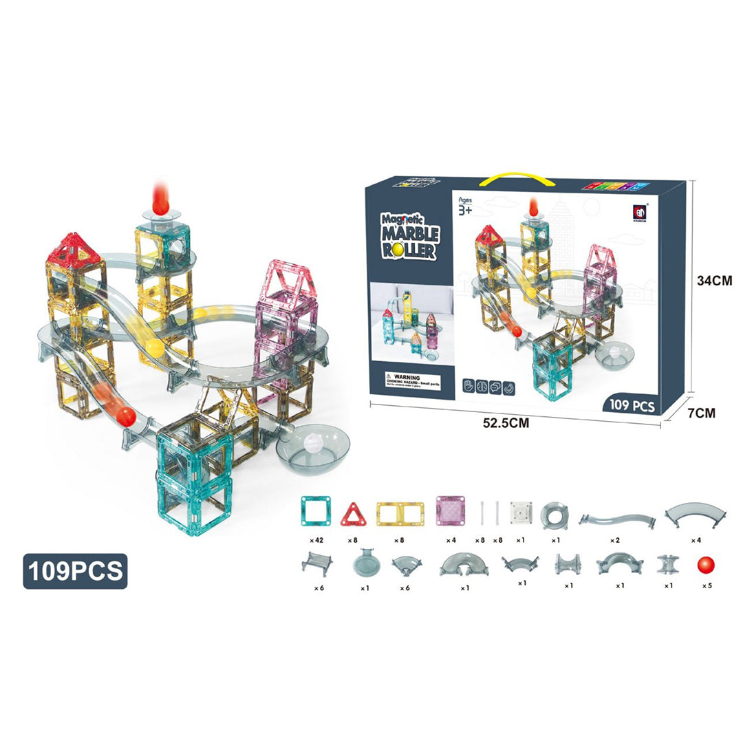 Magnetic Marble Roller 109 Pcs Building Blocks