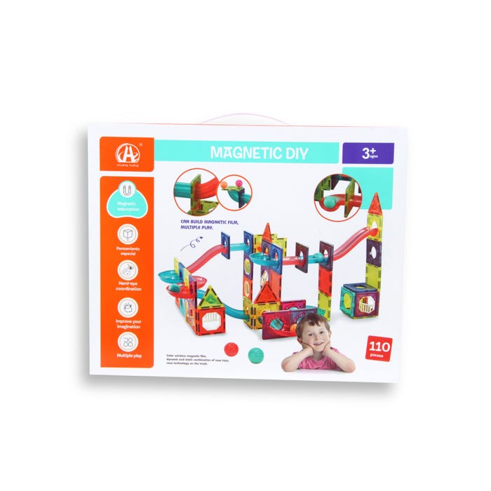Magnetic Diy Building Construction Set 110 Pcs