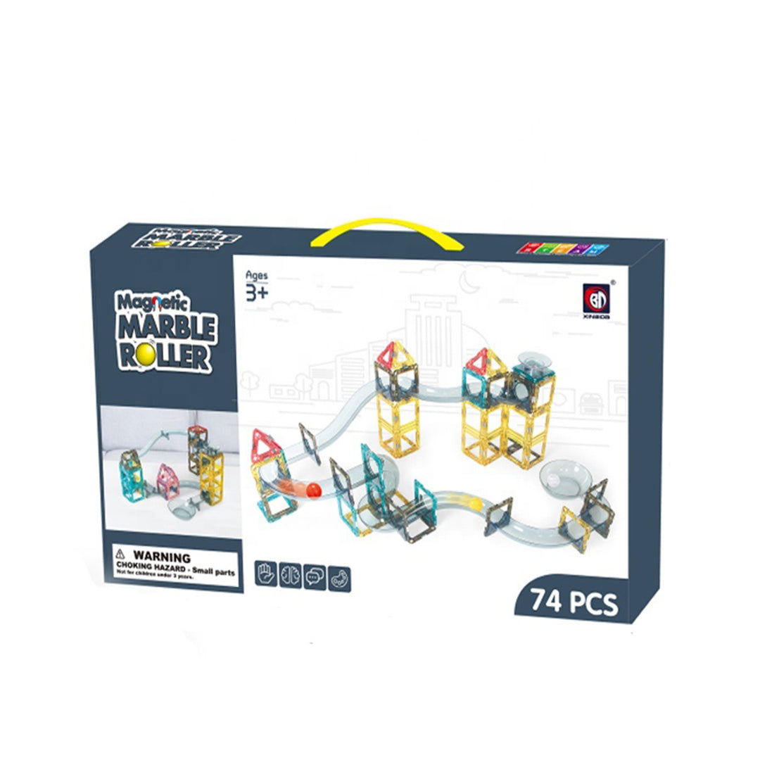 Magnetic Marble Roller 74 Pcs Building Blocks