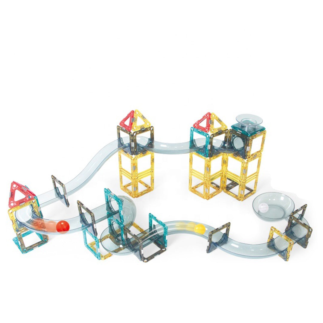 Magnetic Marble Roller 74 Pcs Building Blocks
