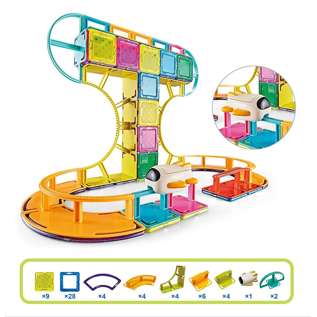 Magnetic Track Set Tiles Set 62pcs
