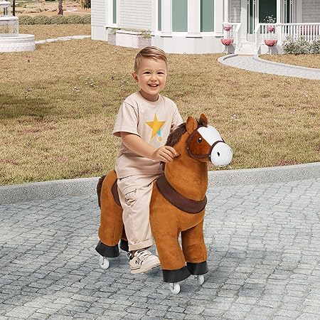 Kids Rocking Horse Brown Medium Size