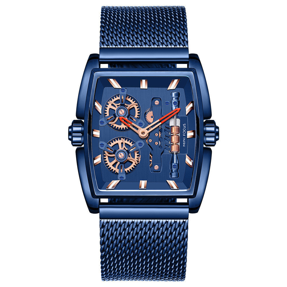 Mini Focus MF0322G Rotating Wheels Quartz watch for Men