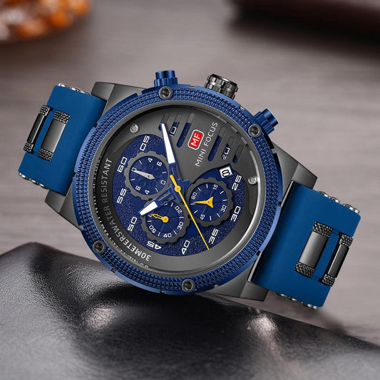Mini Focus Men's Multifunctional Quartz Watch Sports Watch Mf0246G