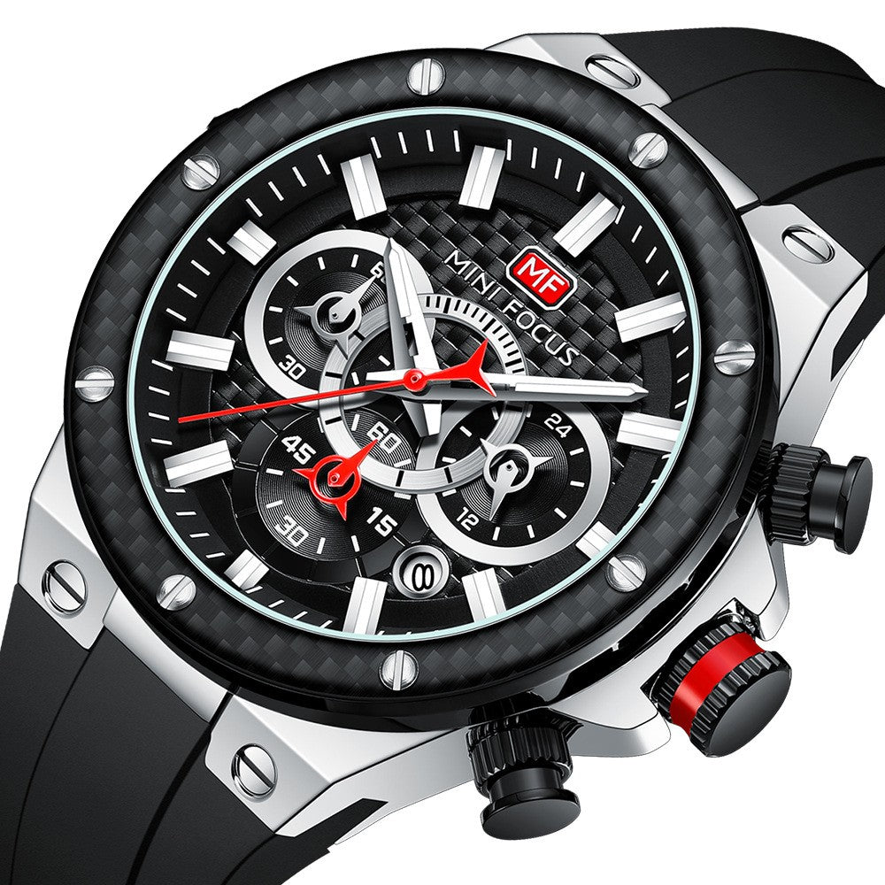 Mini Focus Multifunctional Chronograph Sport watch For Men 0468