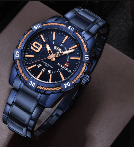 Naviforce Quartz Luxury Steel Watch For Men 9117