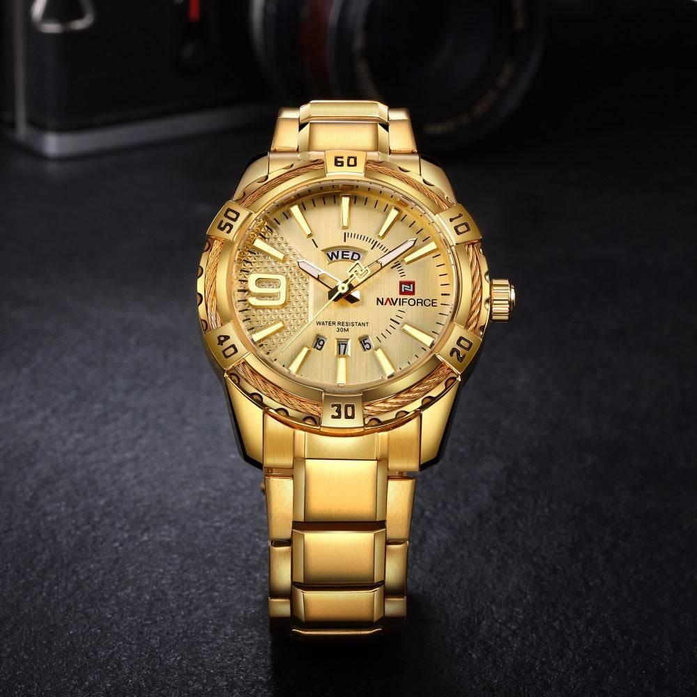 Naviforce Quartz Luxury Steel Watch For Men 9117