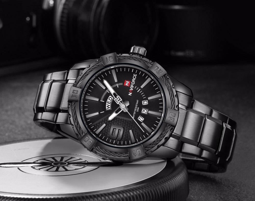 Naviforce Quartz Luxury Steel Watch For Men 9117