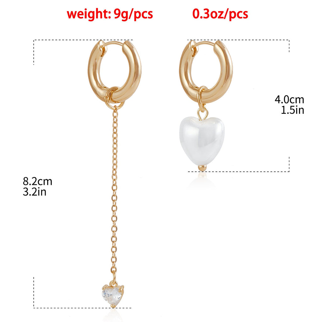 Tassel Heart Drop Earrings – Fashionable Pendant Design for Women