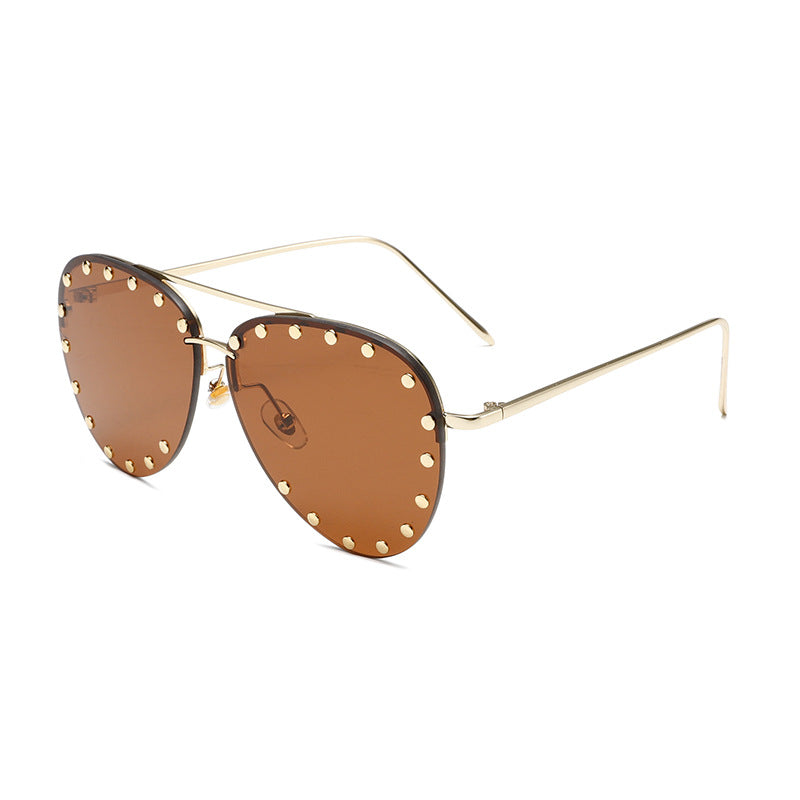 Retro Aviator Rivet Sunglasses for Men & Women | UV-Protective Trendy Eyewear