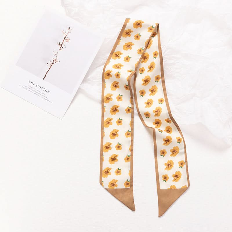 Silk Scarf Ribbon Ponytail Bow - Letter Headband Accessory (Set of 2pcs.)
