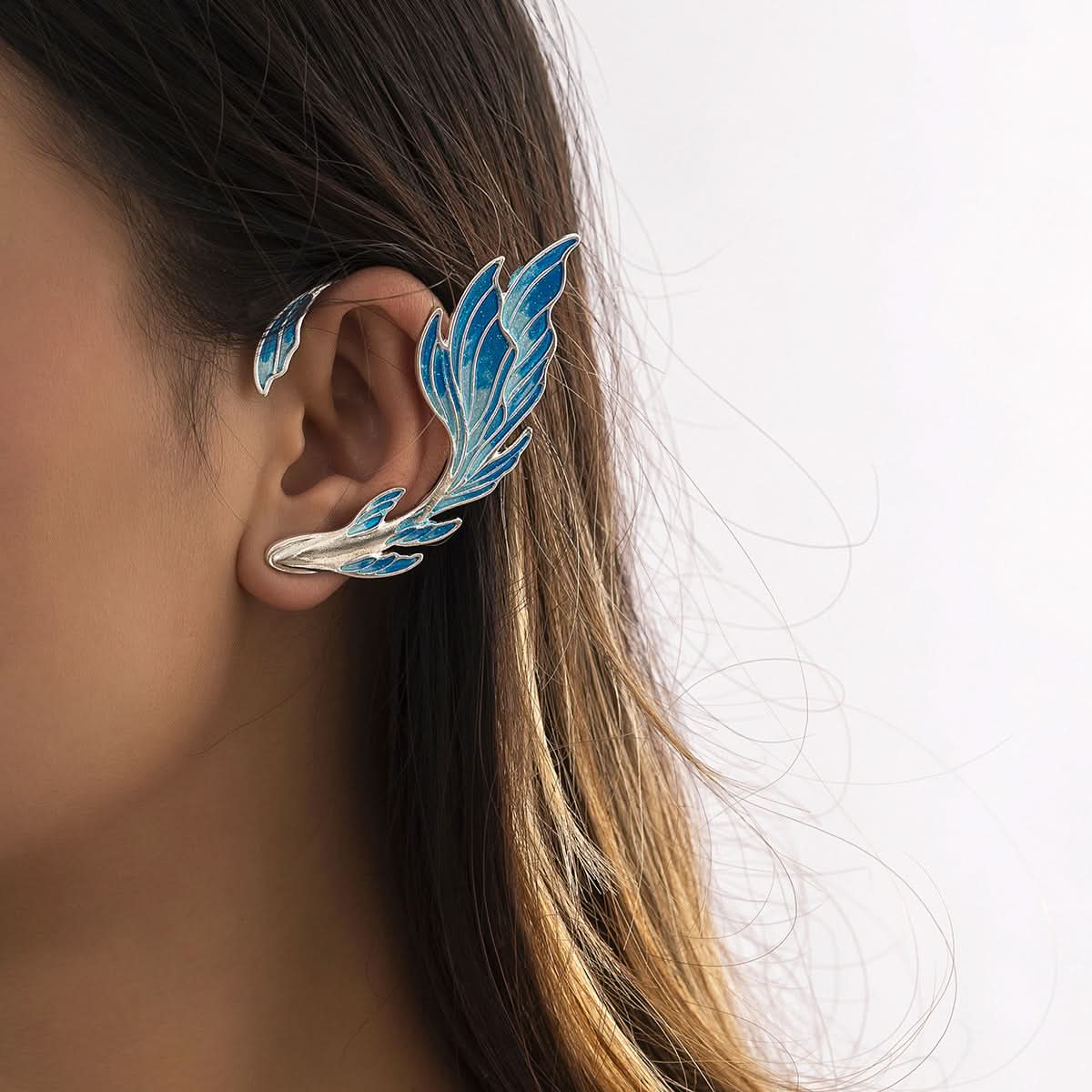 Blue Wing Ear Cuff for Women