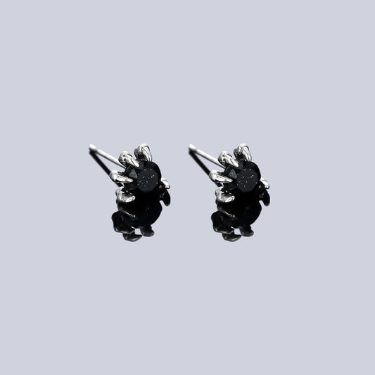 Unisex Trendy Dragon Claw Starry Sky Stone Earrings – Black Copper