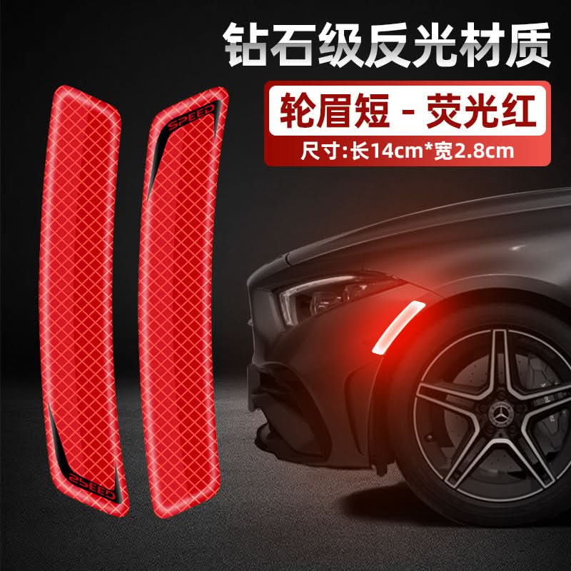 Reflective Car Wheel & Bumper Stickers – Anti-Collision Safety Decals