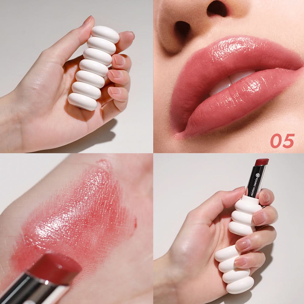 YOUNG VISION Spiral Lipstick – Moisturizing, Glitter Finish, Nourishing Formula