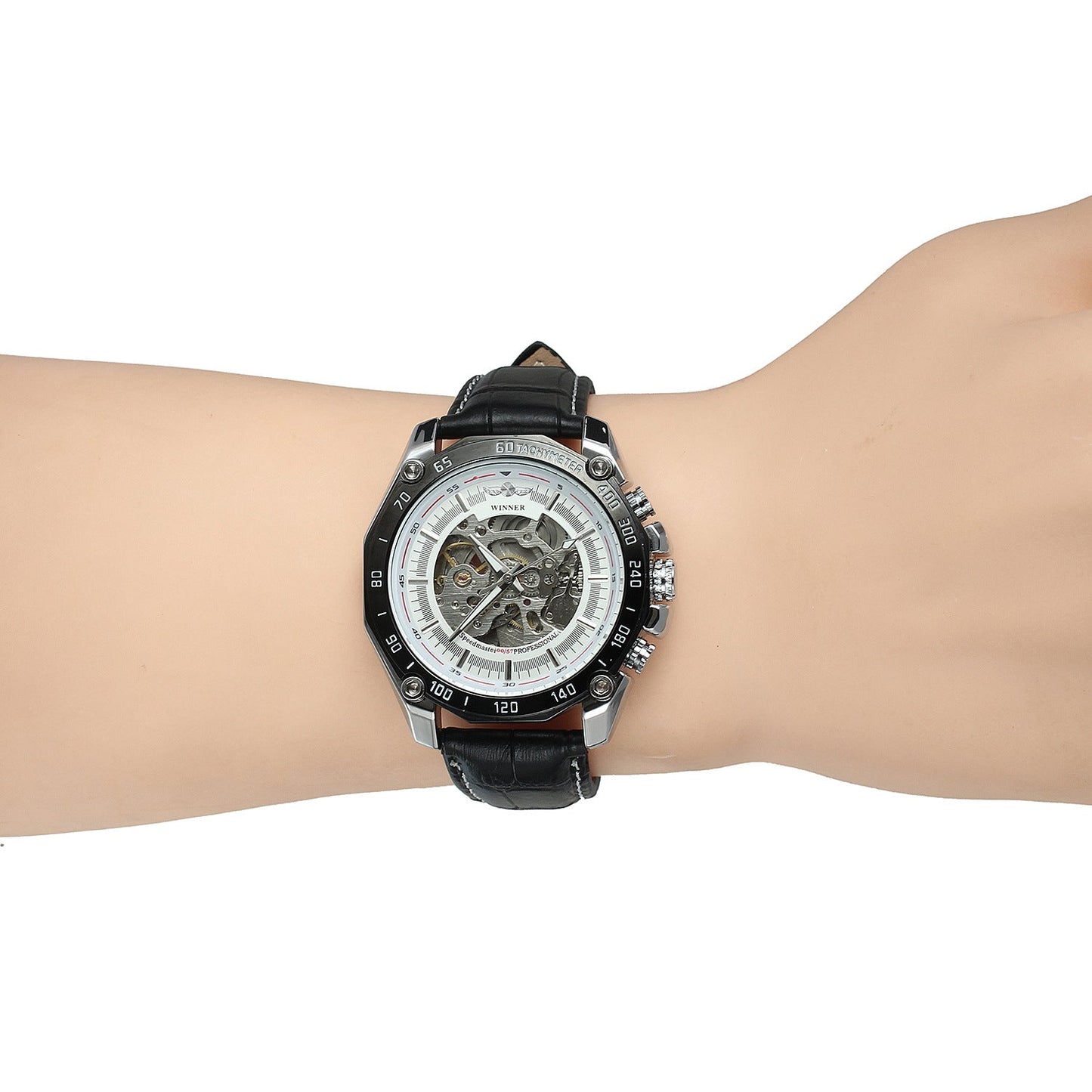 T-WINNER Automatic Mechanical Watch for Men – Leather Strap Classic Leisure Timepiece