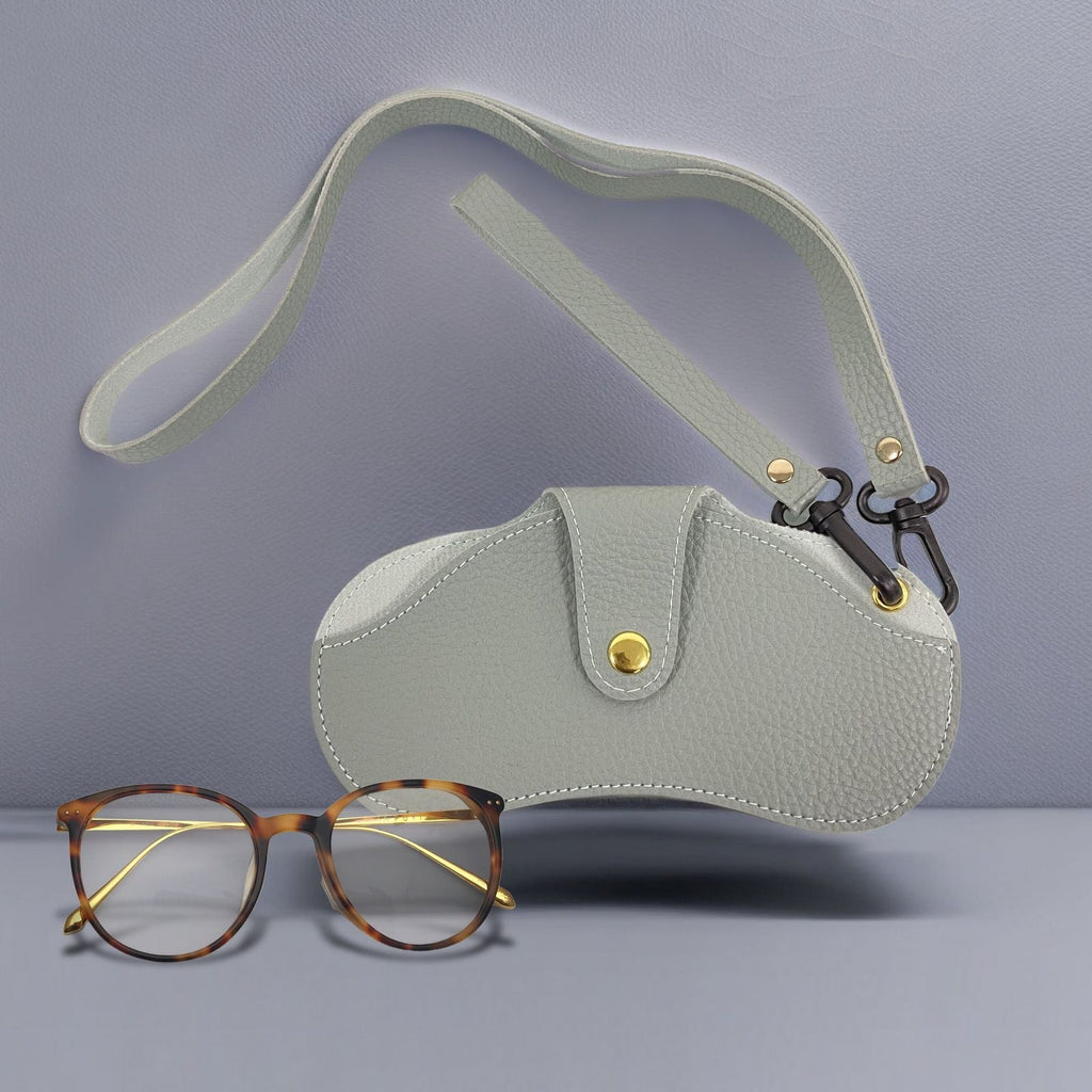 Classic Leather Glasses Case – Neck Hanging Sunglasses Pouch for Travel