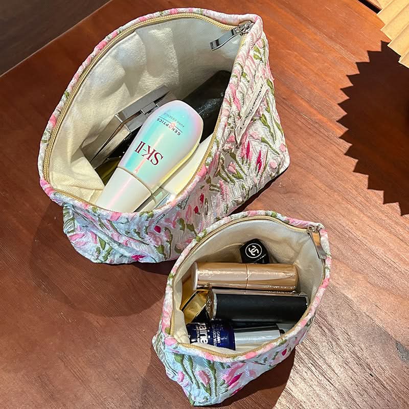 Tulip Cosmetic Bag – Large Capacity Travel Makeup Organizer for Women