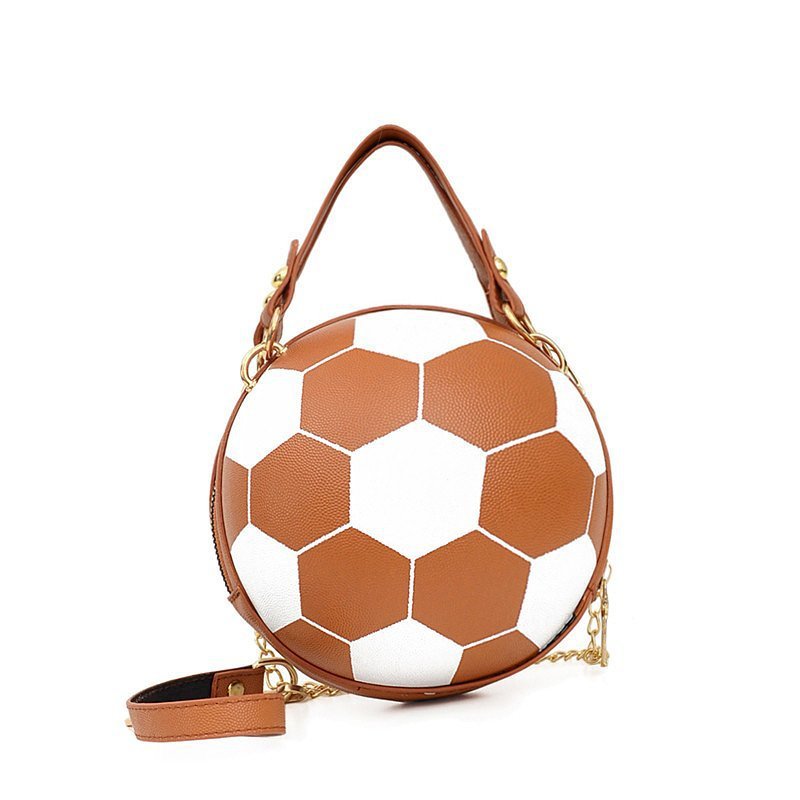 Round Ball Crossbody Bag – PU Leather Chain Shoulder Handbag for Women
