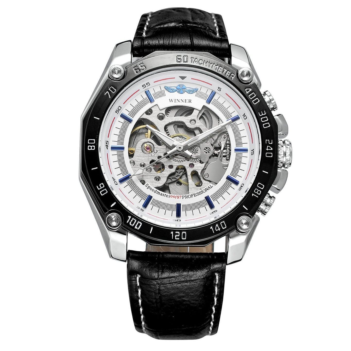 T-WINNER Automatic Mechanical Watch for Men – Leather Strap Classic Leisure Timepiece