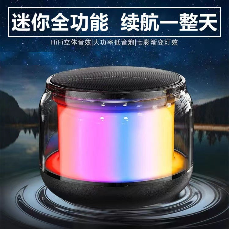Bluetooth 5.3 Waterproof Mini Speaker – Portable RGB Subwoofer for Car, Home