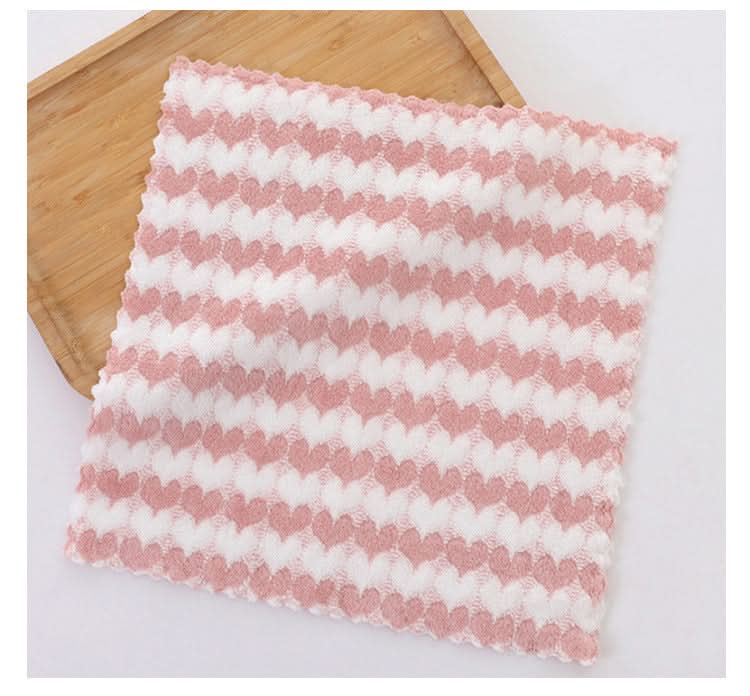 1 Set Coral Fleece Absorbent Hand Towels - 30x30