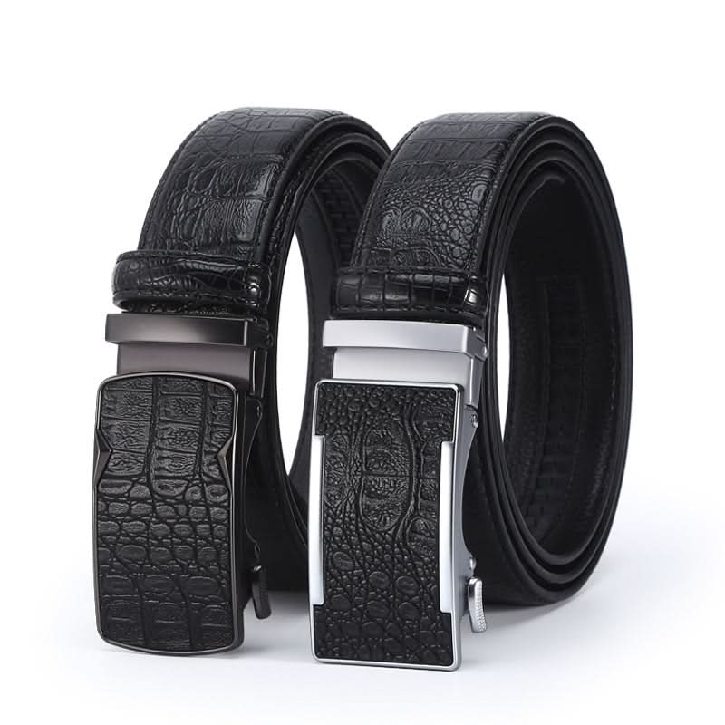 Crocodile Pattern Leather Belt for Men