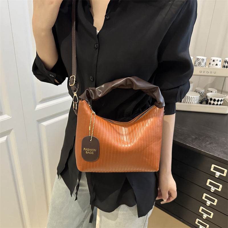 Trendy PU Bucket Handbag – Small Shoulder Crossbody Bag for Women