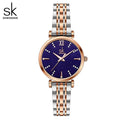 SK Women’s Quartz Watch – Roman Numerals, Stainless Steel 30M Waterproof Wristwatch