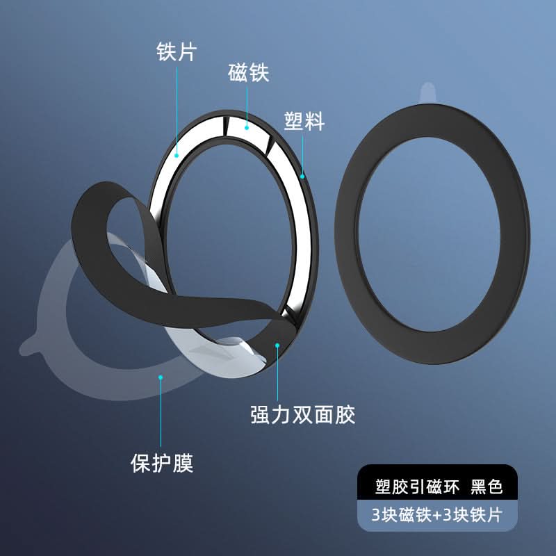 MagSafe Alignment Ring Stickers – Non-Magnetic Plastic Guide for Wireless Charging