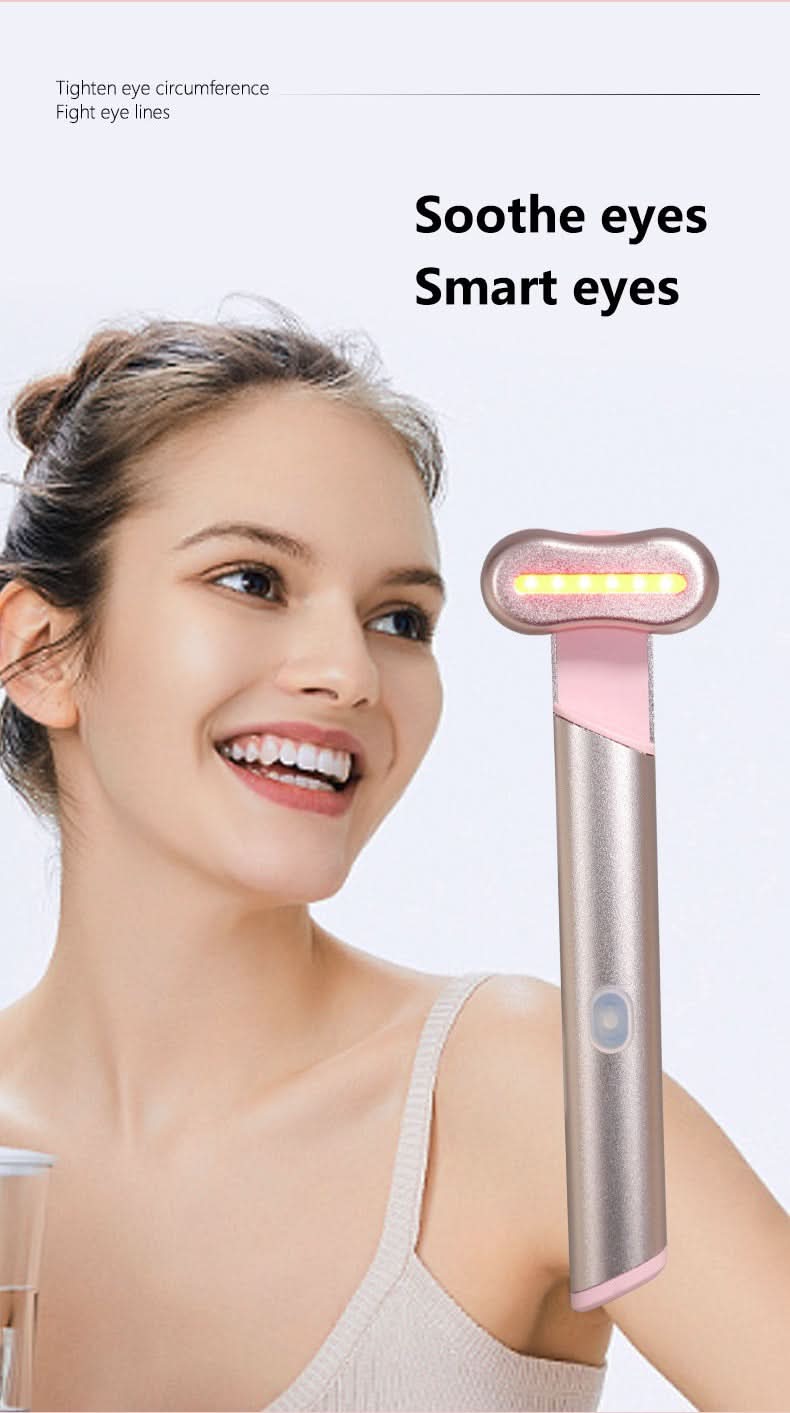 Rotatable EMS Heated Eye Beauty Wand - Electric Eye Cream Applicator