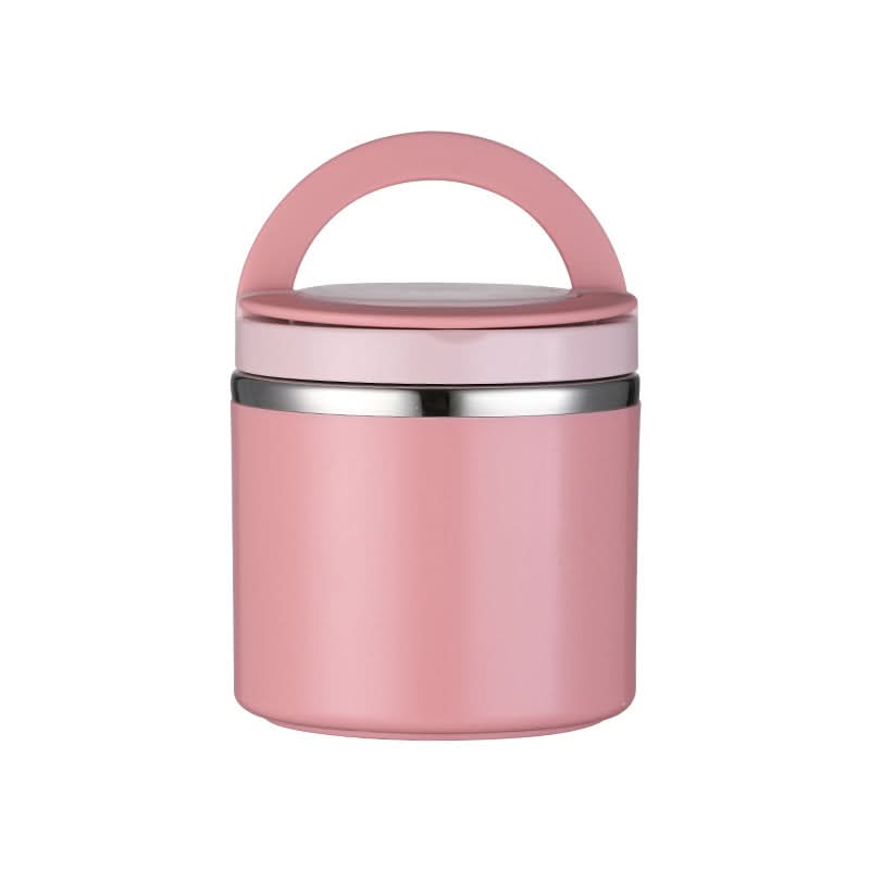 Insulated Stainless Steel Round Lunch Box – Thermal Food Container for Adults