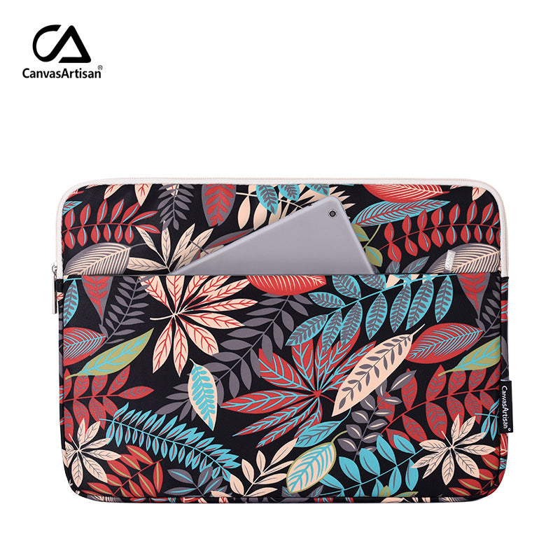 Tropical Leaves Laptop Sleeve – Waterproof, Shock-Resistant Case for MacBook, HP & More