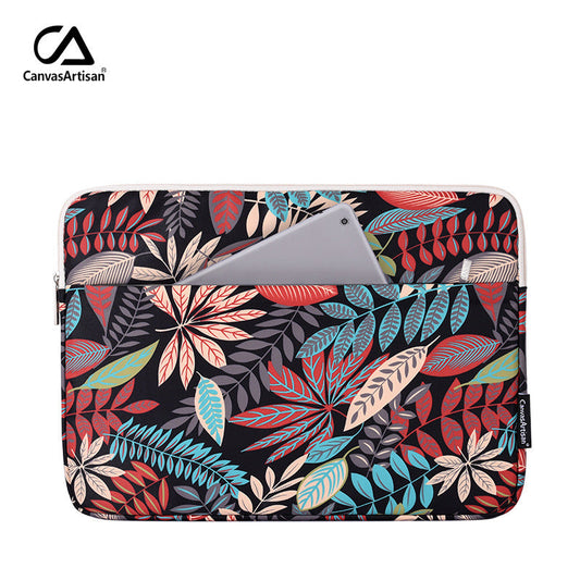Tropical Leaves Laptop Sleeve – Waterproof, Shock-Resistant Case for MacBook, HP & More