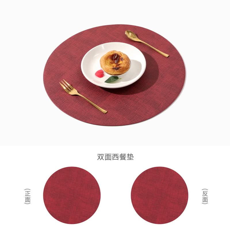 Double-Sided Leather Placemat Heat Insulation